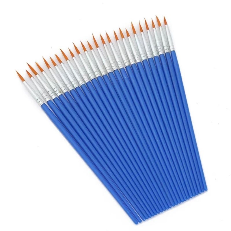 

Kuas Lukis Flat Brush Body Painting Bahan Nilon Warna Biru
