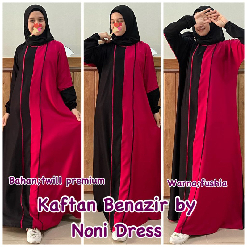 Daster Arab Noni BENAZIR Dress Busui Kaftan Twill Premium Big Size