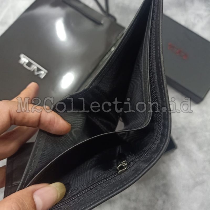 Dompet Tumi Set Key Chain Dompet Lipat Pria Kulit Asli Premium Quality