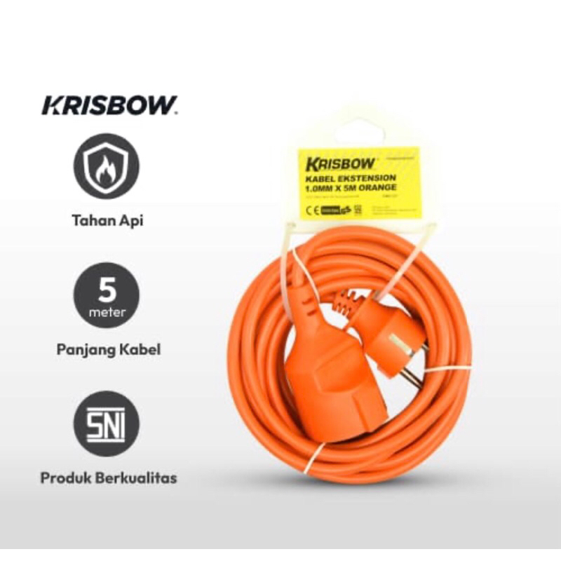 KRISBOW KABEL SAMBUNGAN EXTENSION 5-10METER/KRISBOW KABEL EKSTENSI 5m/ACE KABEL ROLL/ACE EXTENSION KABEL