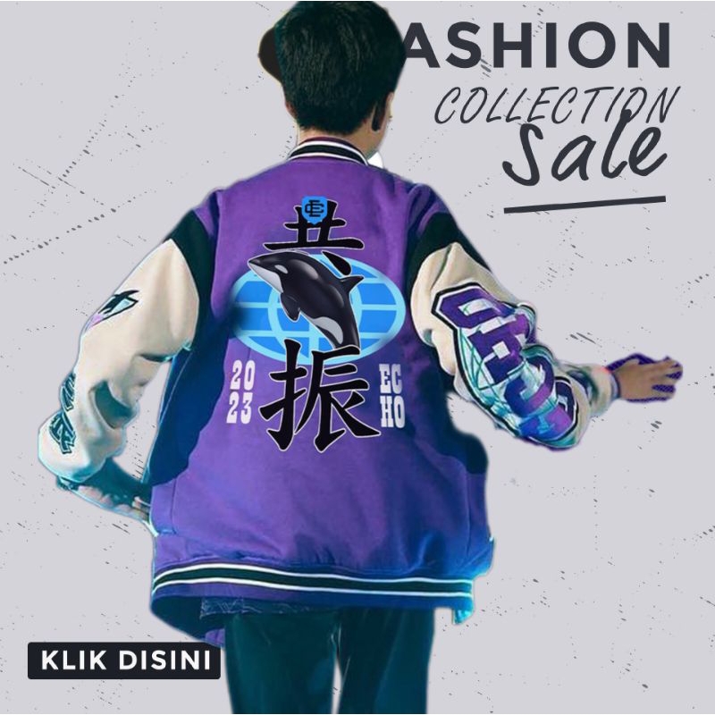 Jaket Echo PH M4 Terbaru Big Size XXXL XXL 3XL XXXXL XXXXXL Varsity Echo Esports Jumbo S M L XL 2XL 