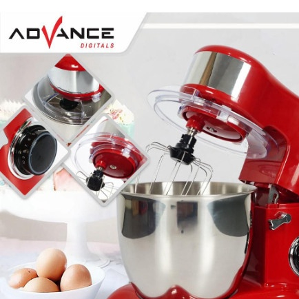 Mixer Advance Smx-55 Stand Mixer Com  5.5 Liter Standing Mixer Dengan Mangkuk Model baru Advance Smx-55 / Smx-50 Garansi Resmi Advance