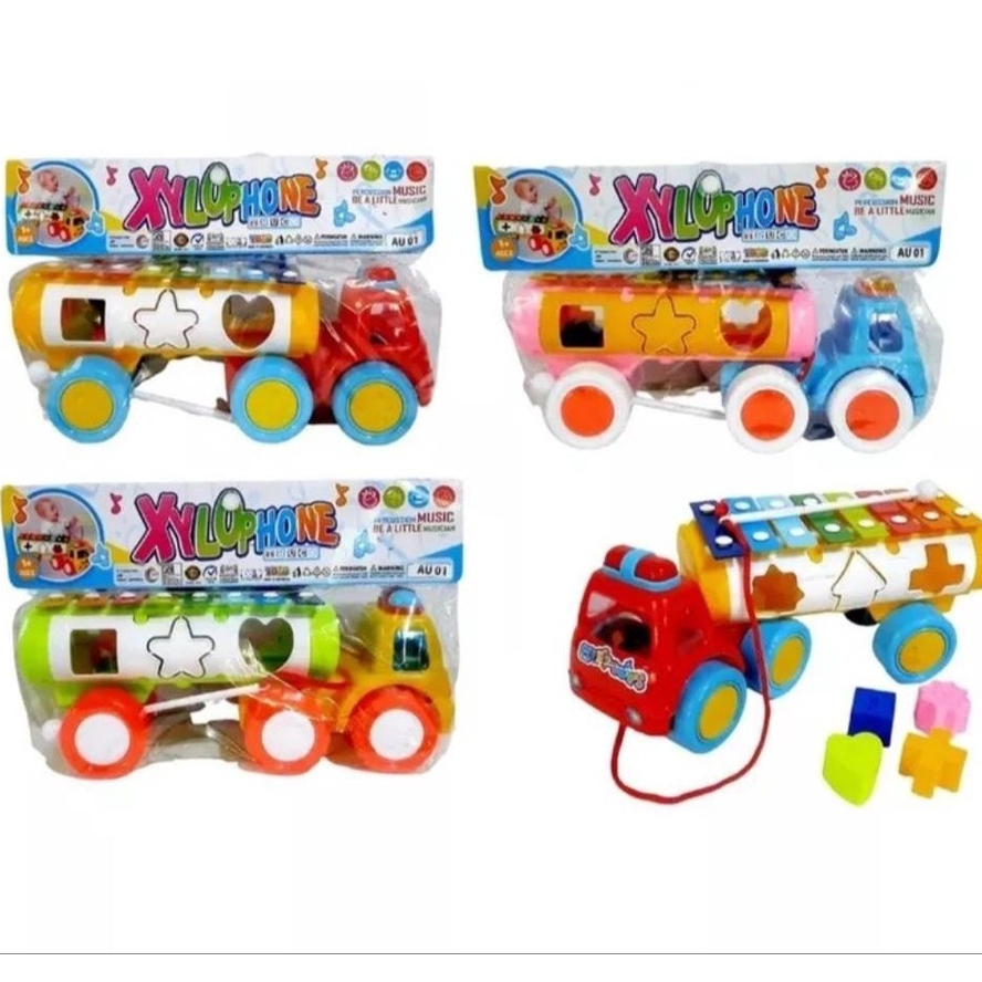 Mainan Edukasi Anak Truck Xylophone AU01 /Mainan Alat Music Anak