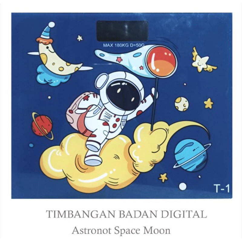 Timbangan Badan Digital Karakter Astronot Space Moon Max 180kg - Timbangan Badan Digital Astronot - Timbangan