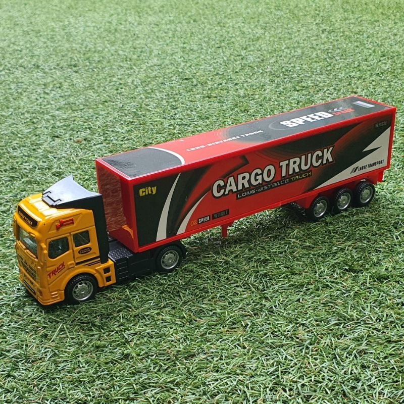 Diecast Truck box Kontainer Cargo Truck Miniatur Die-cast Trucks Box Trailer