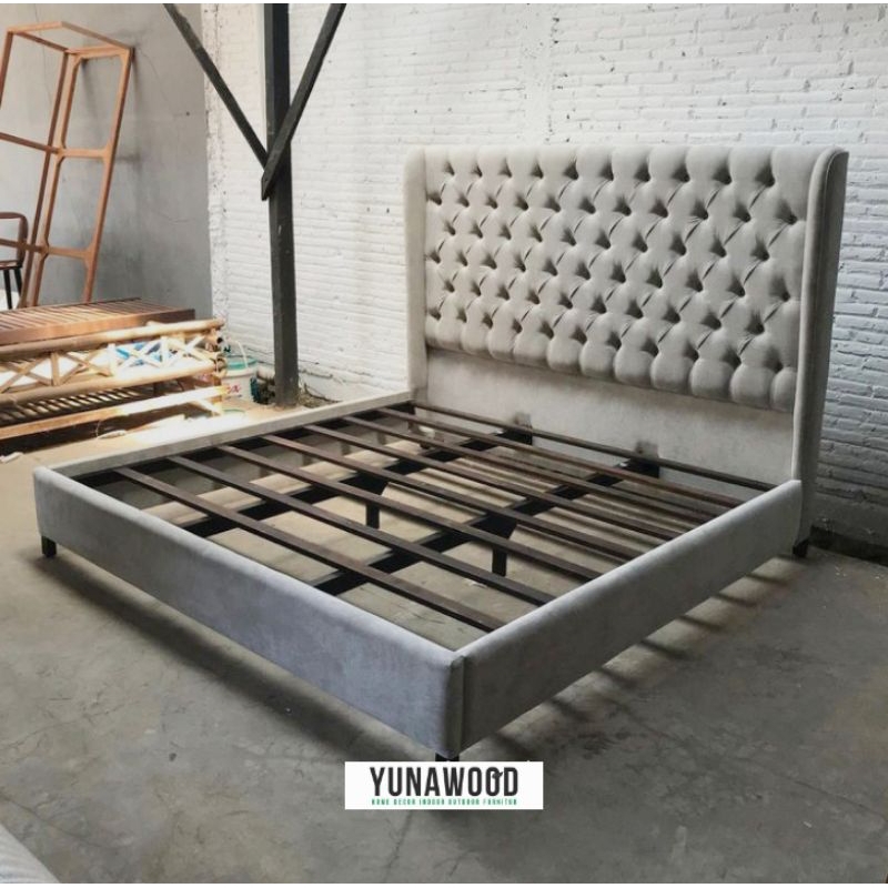 Dipan Jati Solid FREE ONGKIR / Ranjang Tempat Kasur Minimalis / Rangka Tempat Tidur Jati Solid Mewah