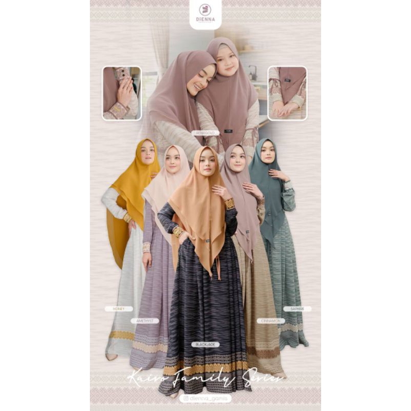 KAIRO FAMILY ORI DIENNA GAMIS MOM STYLE 3 SET KHIMAR