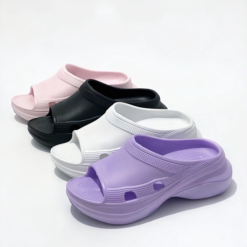 Sandal FUJI slide  / Sandal Slipper Wanita Jelly Wedges Platfrom Tebal  Promo By Sen