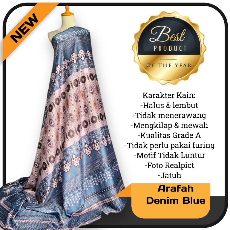 Kain Dr Silk Motif Arafah harga setengah meter