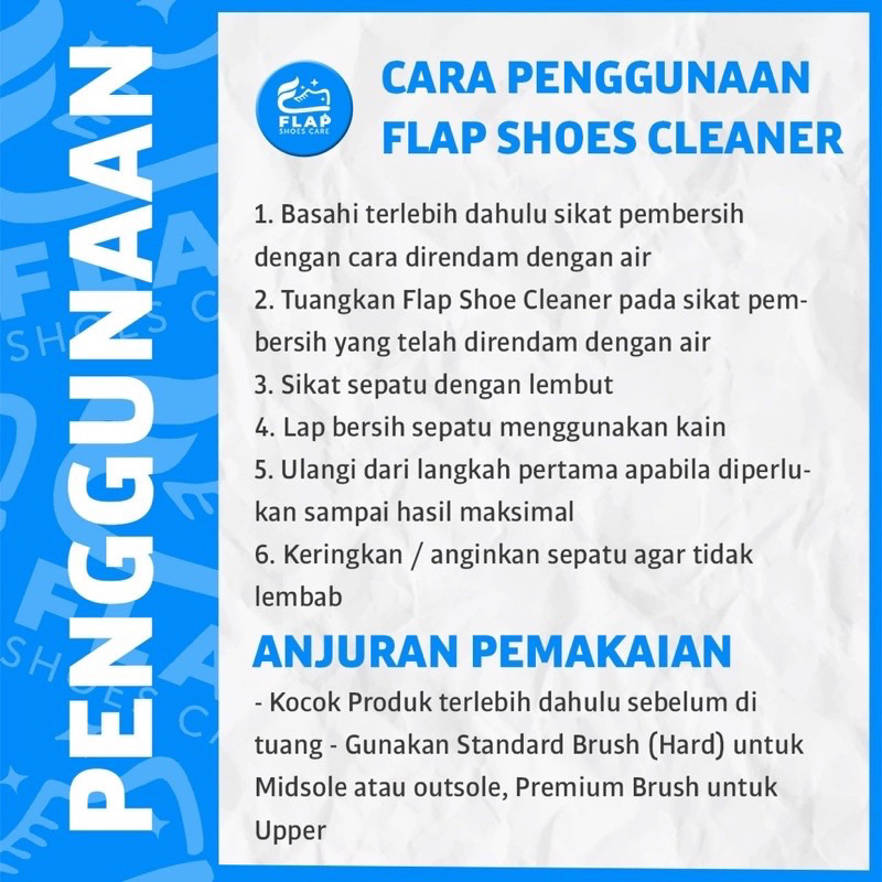 FLAP Shoes Cleaner Cairan Pembersih Sepatur Sabun Cuci Sepatu 1 Liter