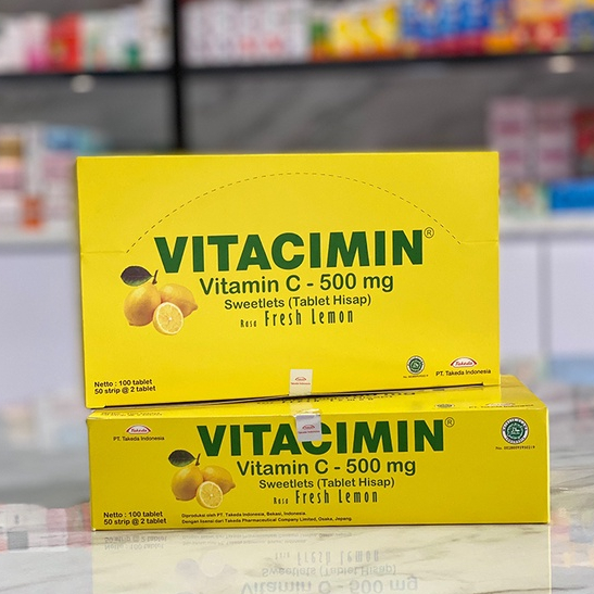 Vitacimin 500mg Hisap Rasa Lemon termurah dan original