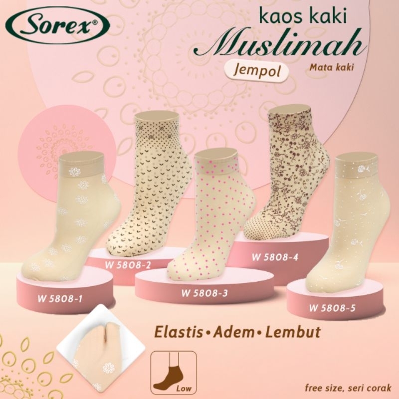 Sorex kaos kaki muslimah W 5808 jempol semata kaki