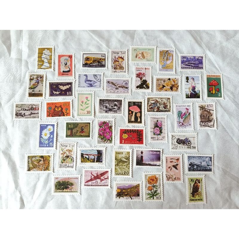 Kertas tempel 10pcs acak untuk journaling, diary, dekor, packing