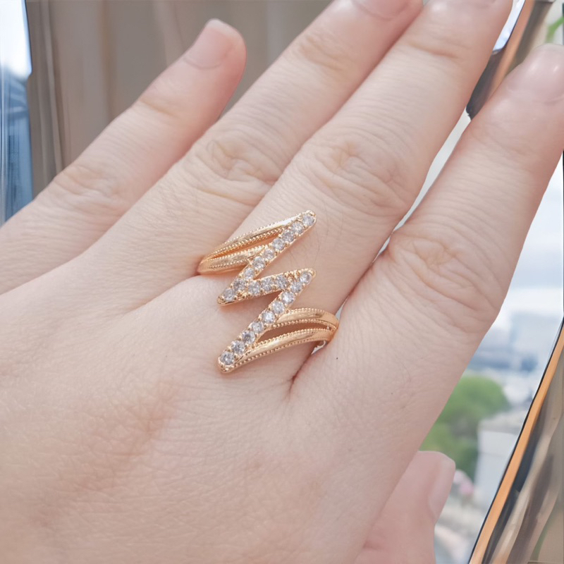 Cincin lapis emas cincin wanita cincin replika emas cincin permata cincin petir