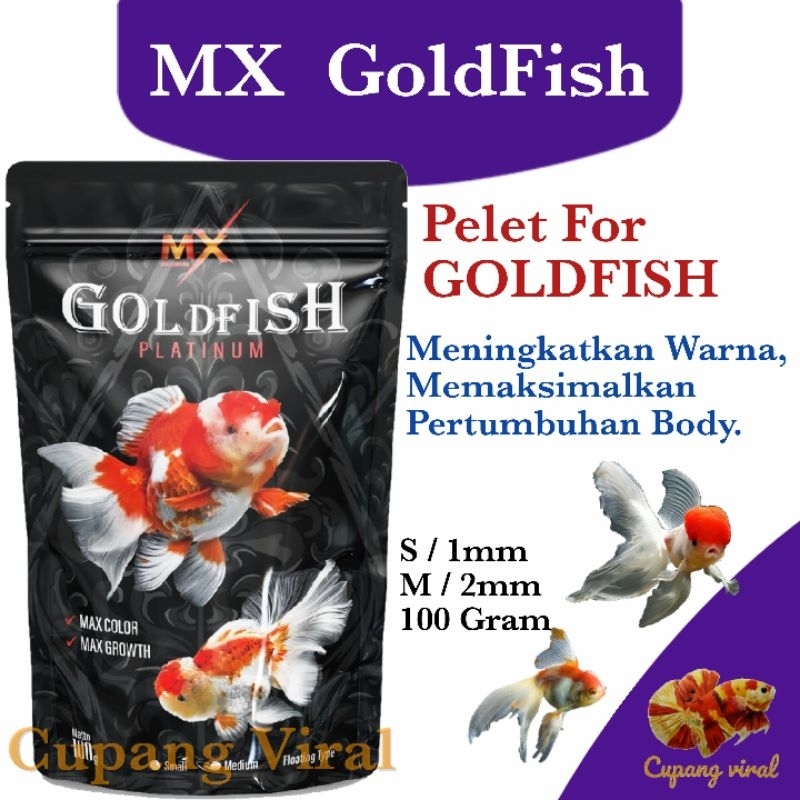 MX - GOLDFISH Pelet Platinum High Protein Multivitamin 100 Gram