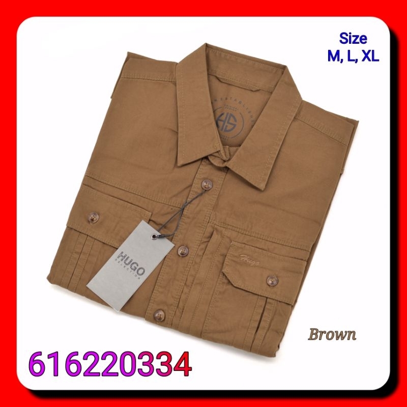 Kemeja Pria Hugo Selection Lengan Pendek 616220334