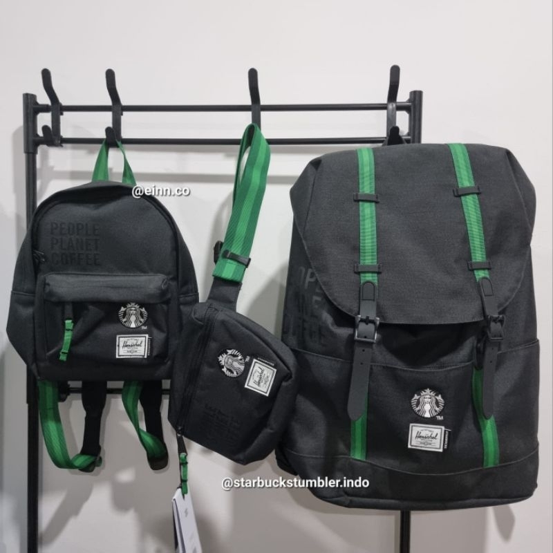 Starbucks X Herschel 2021 Backpack Waist Hip Bag Tas Ransel Mini Sing Coffee Beans