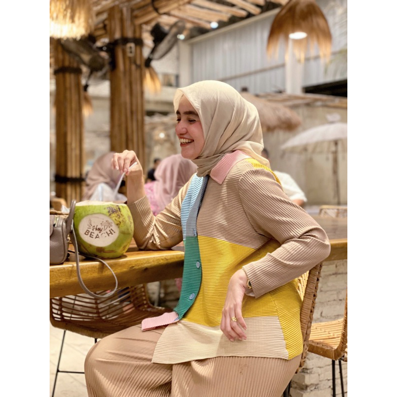 colourfull pleats Shirt / blouse plisket premium / kemeja plisket