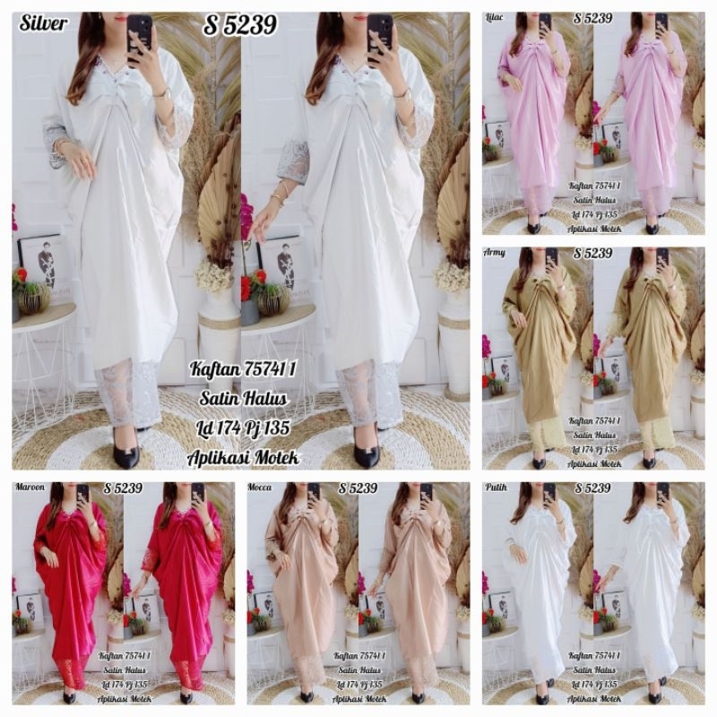 Dress Kaftan Satin 5239 /ld 174