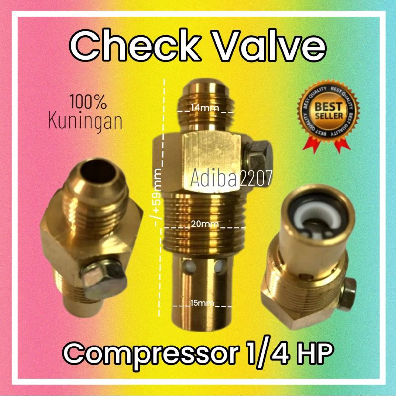 Check valve compresor shark 1/4 HP | klep penyearah angin tabung kompresor shark 1/4hp