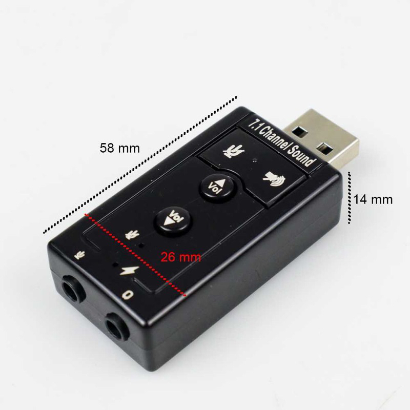 Taffware USB 7.1 Channel Sound Card Adapter - TC-03