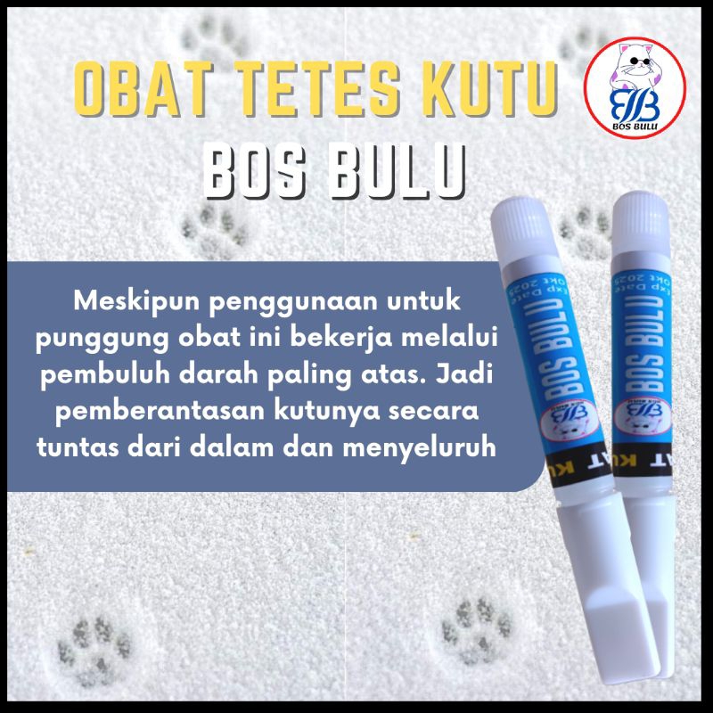 Bos bulu obat tetes kutu tengkuk kucing anjing 2ml