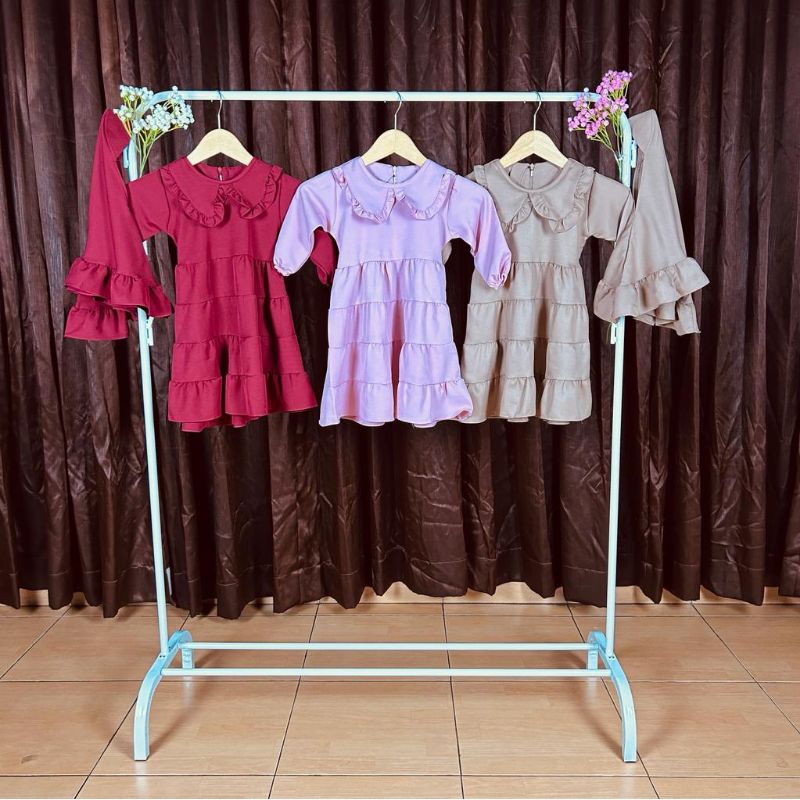 Gamis Anak Polos Bahan Shakila