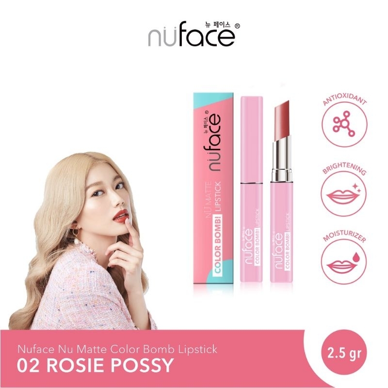 Nuface Nu Matte Color Bomb LipstickOriginal 100%