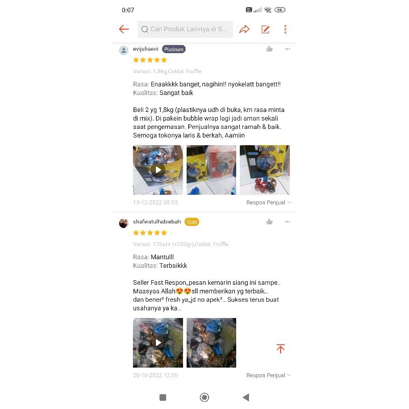 Coklat elvan Truffle/coklat truffle 1,8kg/coklat Turki oleh² haji dan umroh