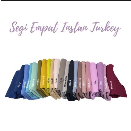 HIJAB JILBAB KERUDUNG SQUARE SEGI EMPAT INSTAN TURKI 2 LAYER-STONE GREY