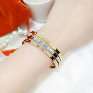 GELANG TITANIUM WANITA SLIM PERMATA BEST SELLER
