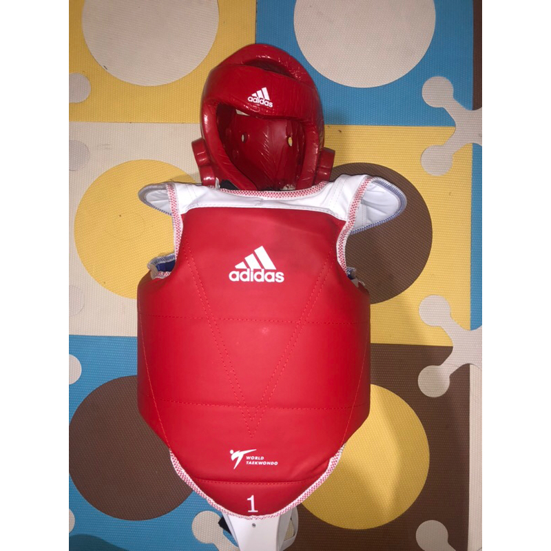adidas taekwondo body protector head guard preloved