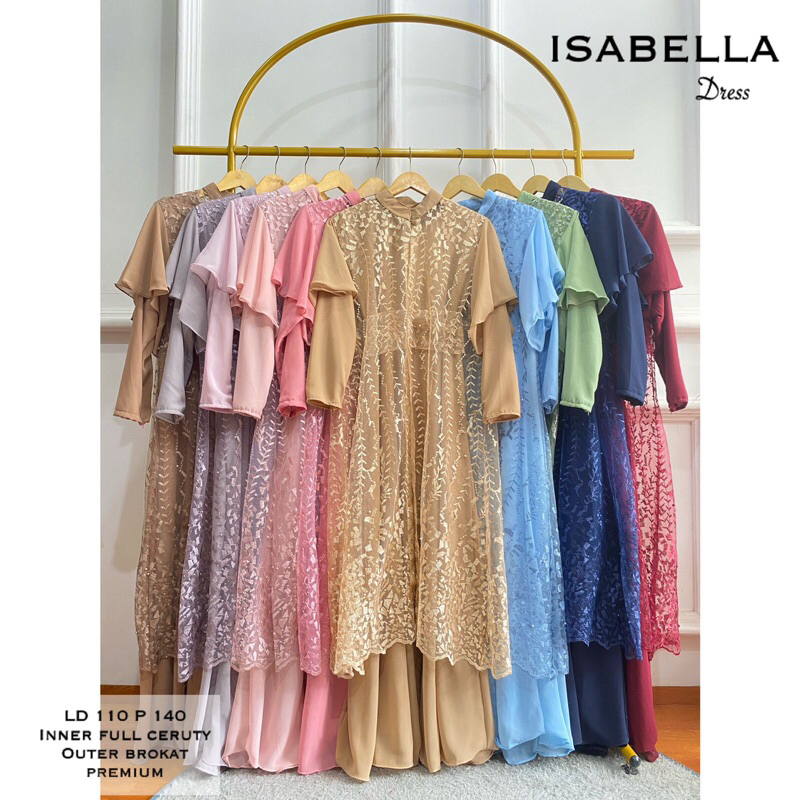 ISABELA DRESS INNER OUTER KONDANGAN GAMIS BRUKAT