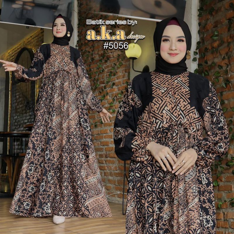 KEBAYA MODERN//KEBAYA ORIGINAL//(5056) Gamis Batik Dobby premium//Kode AKA