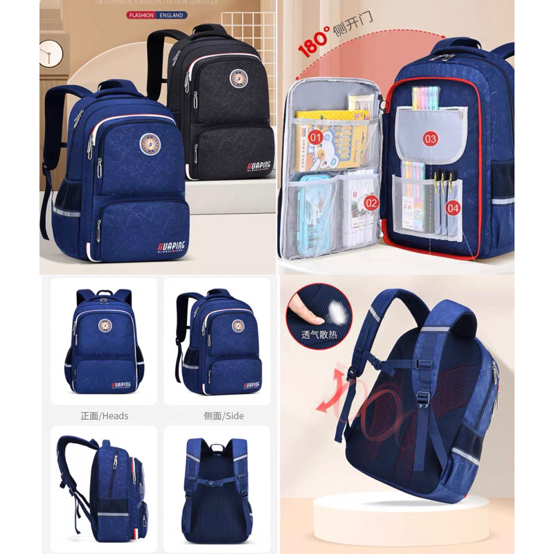 RANSEL ANAK-ANAK LAKI-LAKI ABEGEH MODEL OPEN SET IMPORT