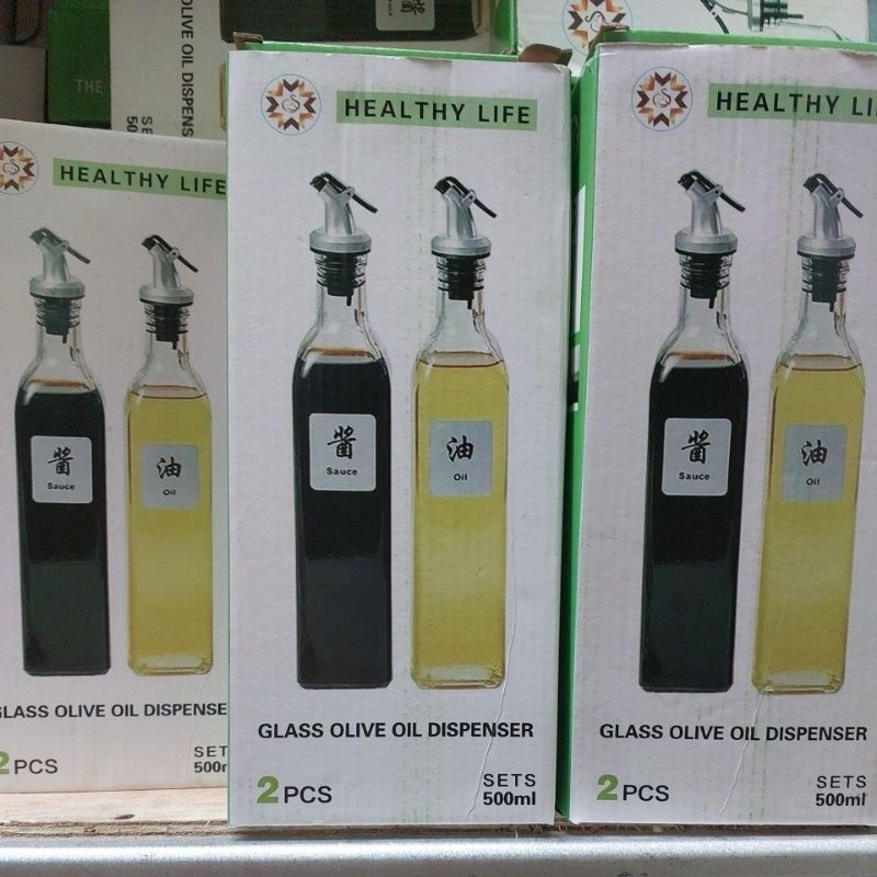 BOTOL KACA MINYAK GORENG CUKA SAUS KECAP SAUCE Vinegar OIL BOTOL 500ML GLASS OLIVE OIL DISPENSER