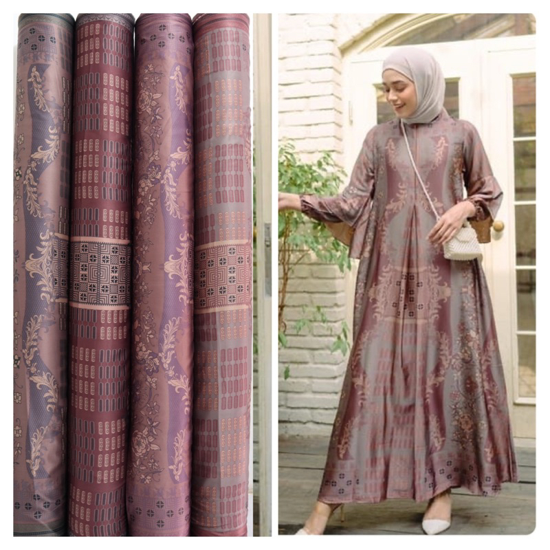 Bahan Kain silk meteran Shanaya / bahan gamis seragam sarimbit / kain silk meteran