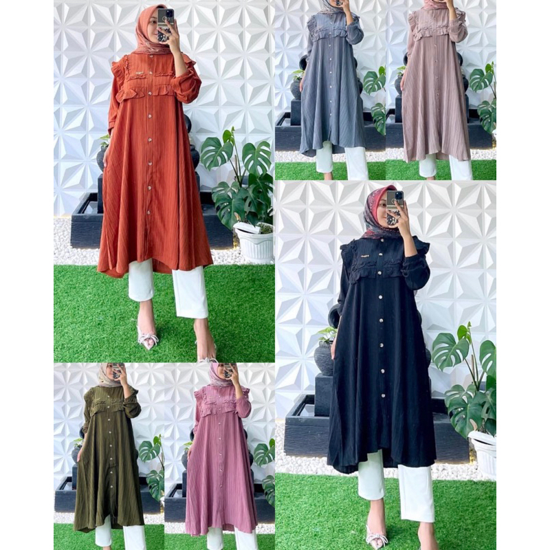 Tunik Ladies 2 | Winody | Bahan Crinkle Wave Premium