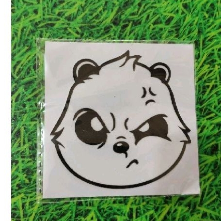 stiker kepala panda stiker motor mobil