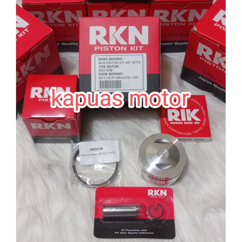 piston kit seher paket npp Mio xxb double xb rkn rik riken ukuran dm 57 57.5 58