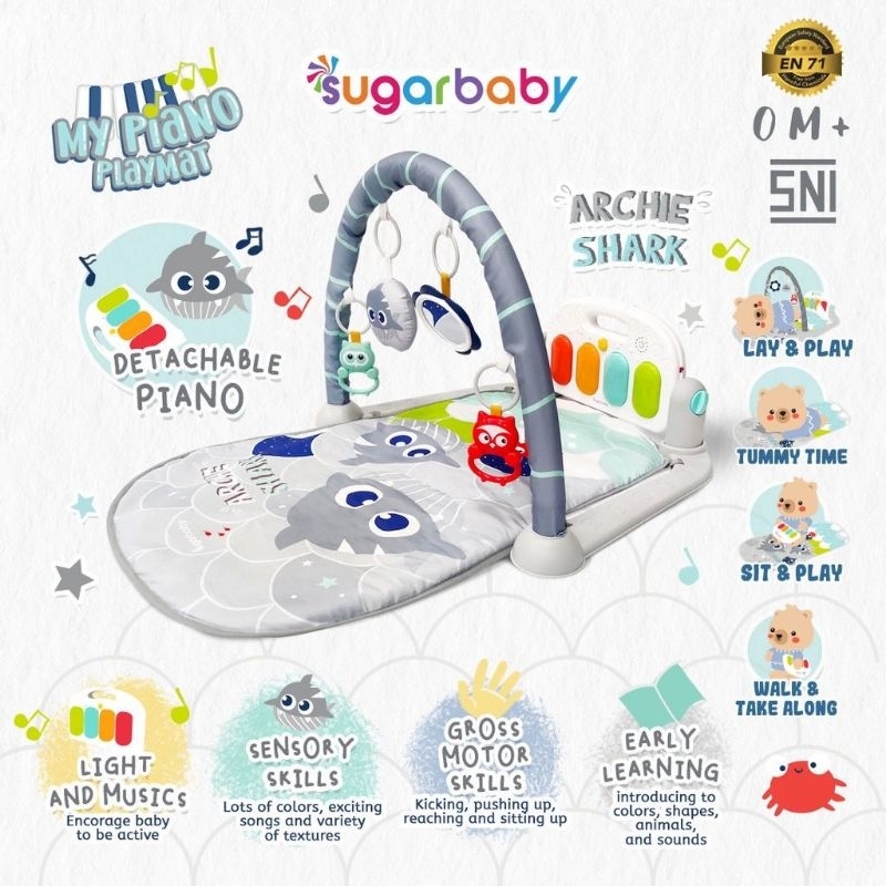 Sugarbaby Playmat My Piano / Sugar Baby  All in 1 Piano Musical / Playgym / Matras Bayi