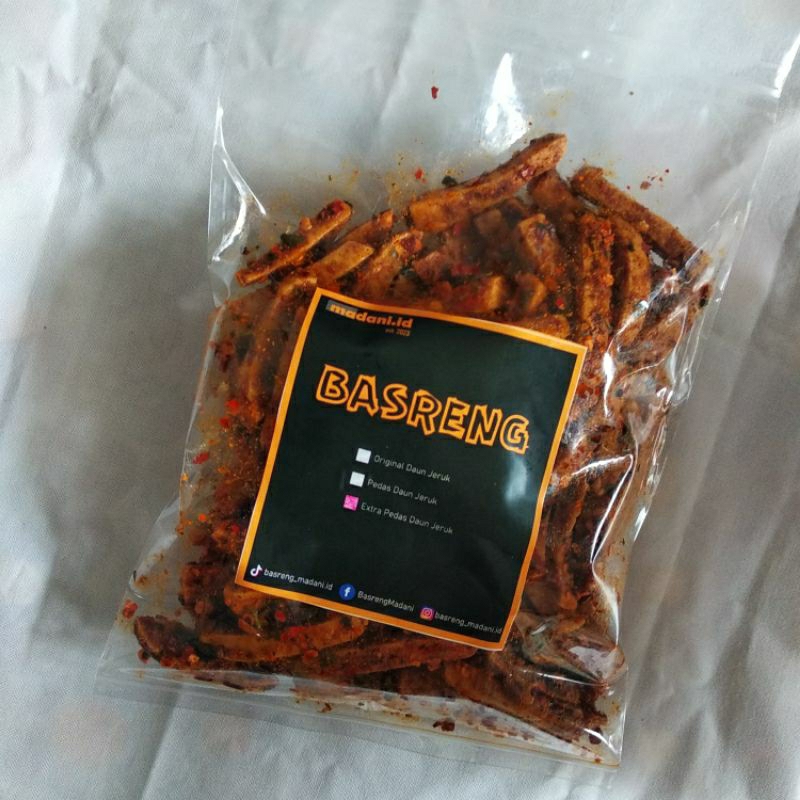 

BASRENG MADANI.ID - BASRENG PEDAS DAUN JERUK 400 GRAM