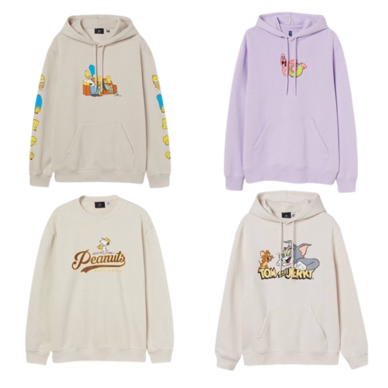 HOODIE HM SIMSONS/PATRICK/PEANUTS/TOMJERRY