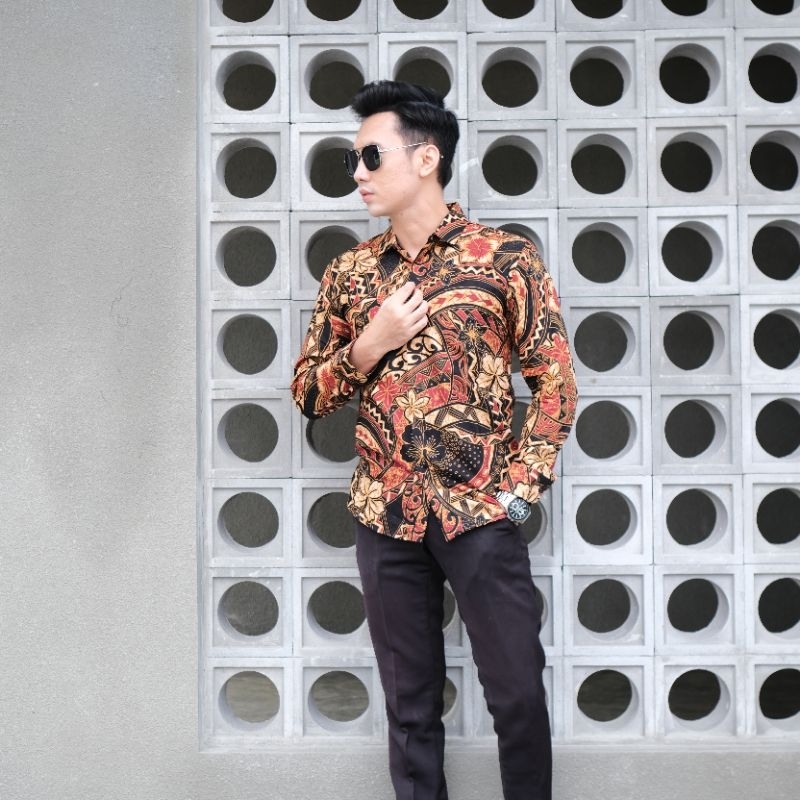 BATIK PREMIUM MODERN TERBARU KERTOJOYO LENGAN PANJANG SLIMFIT EKSKLUSIF BATIK ANAK MUDA KEREN