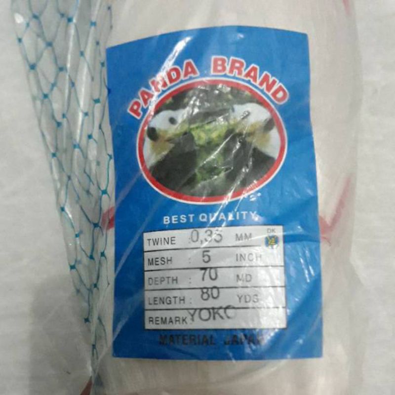 Jaring ikan 4 dan 5 inchi 0.30 70 md/80 yds jaring panda