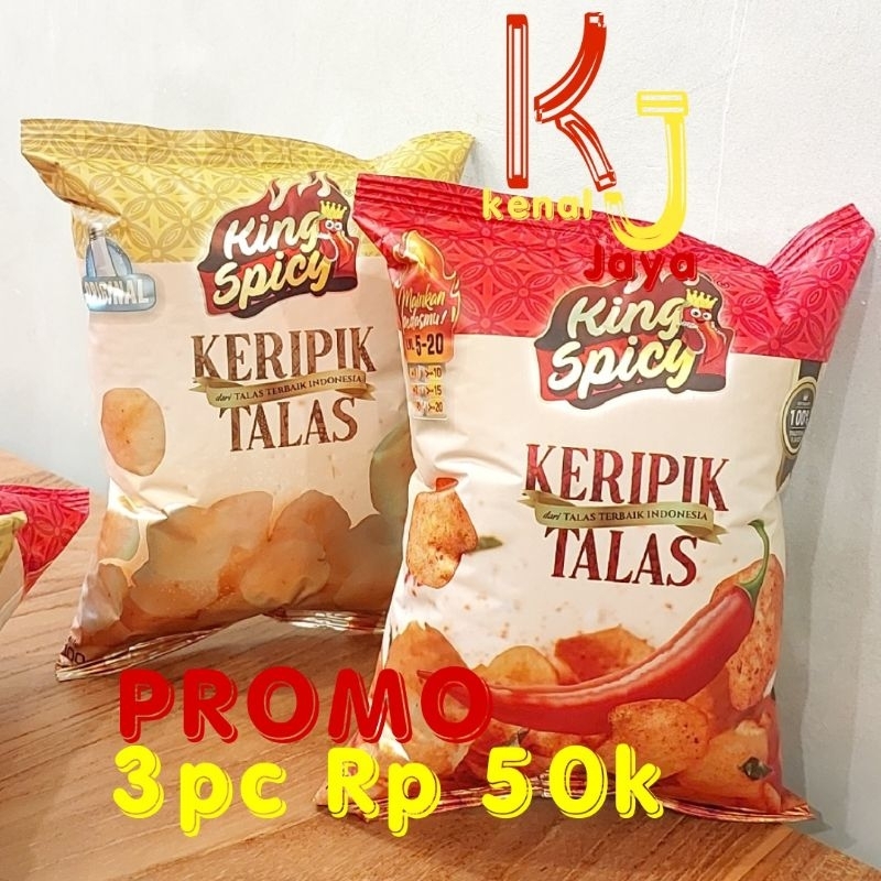 KING SPICY Tarochips / Taro Chips / Keripik Talas 100g