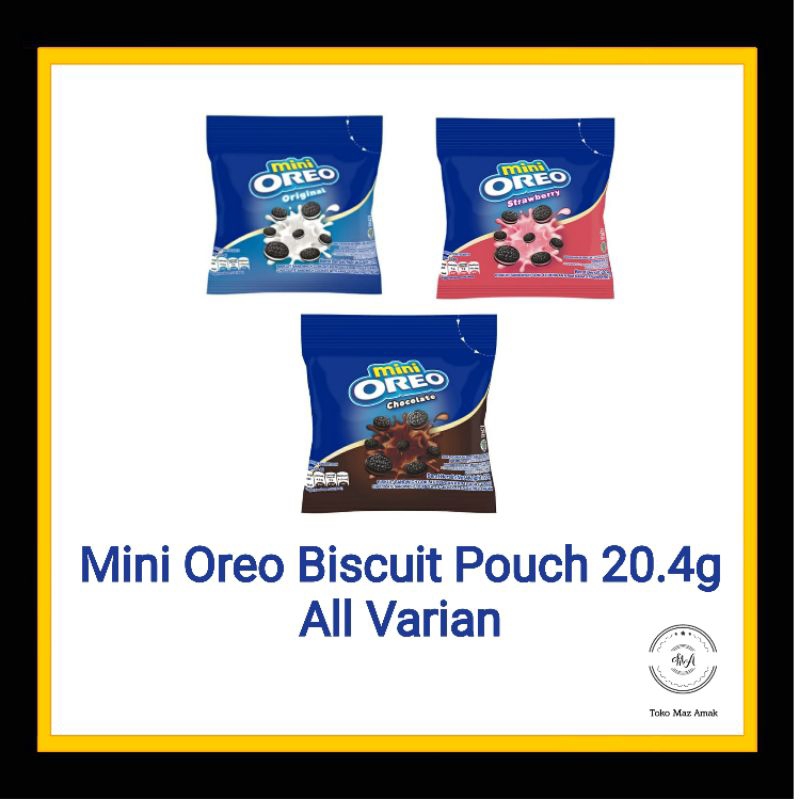 

Mini Oreo Biskuit Original Vanila, Coklat, Strawberry 20.4g