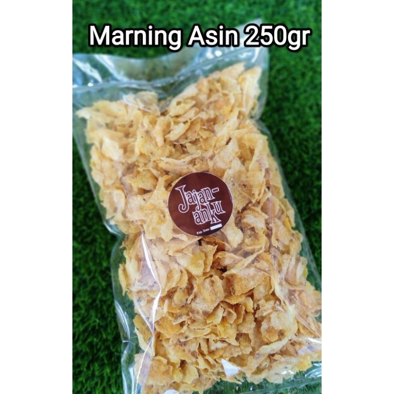 Marning asin gepeng 250gram, Makaroni pedas manis 200gram