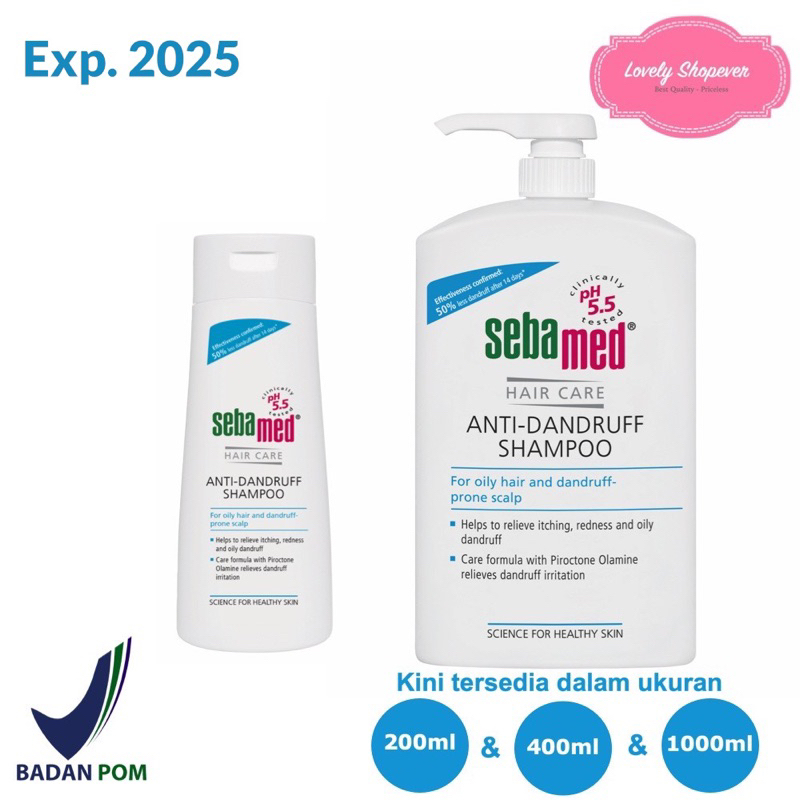Sebamed Anti Dandruff Shampoo Dandruf Dendruf Dendraf Dendruff 200 ML 400 ML 1000 ML BPOM SAMPO KETOMBE