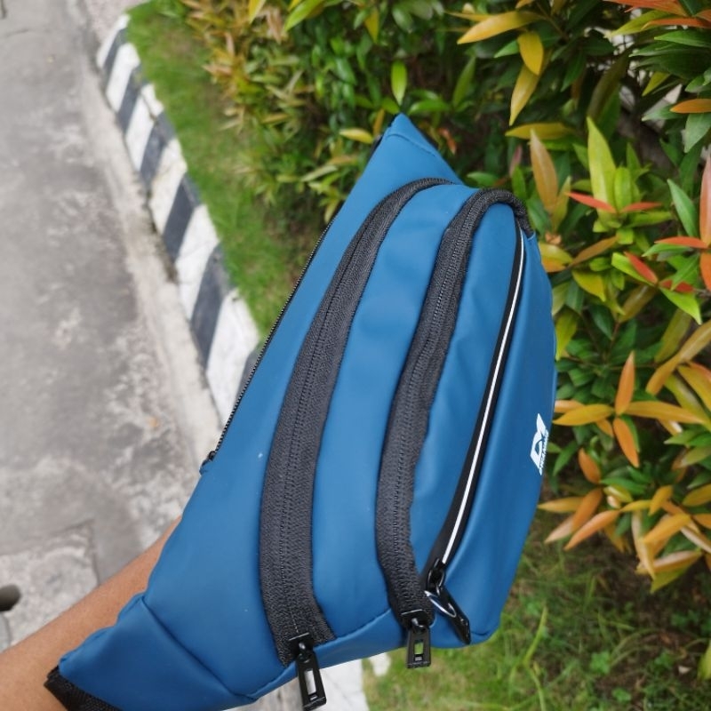 Waistbag Pria Original Merk DM Exclusive | Tas Selempang Pria Bahan Balon Super